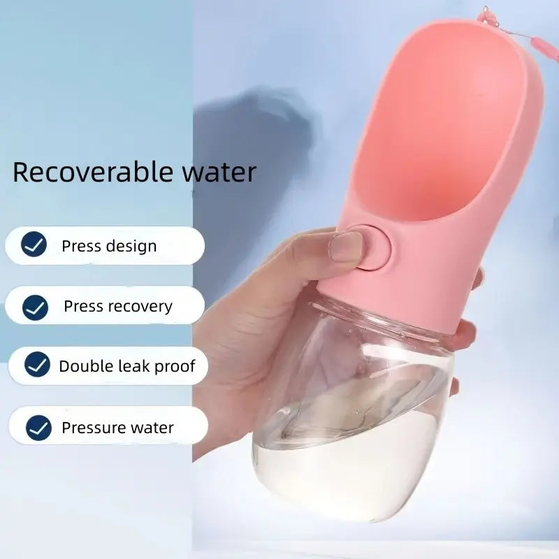 Portable Dog Water Bottle, Pet Travel Cup, Easy Feeding and Drinking, 350ML/500ML Capacity, Plastic Portable Water Bottle