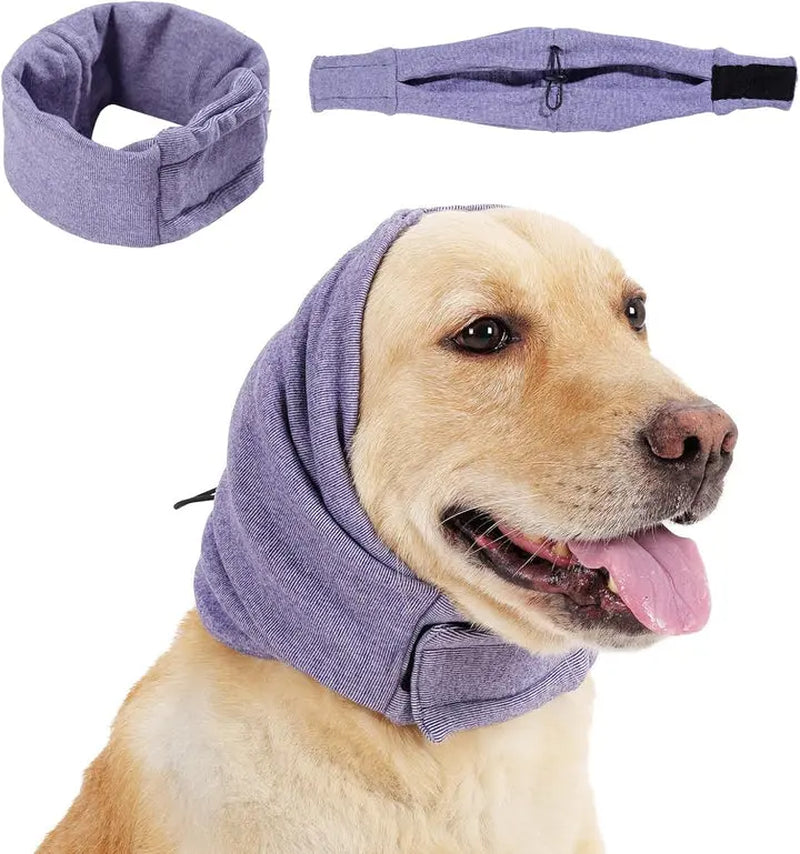 Dog Calming Ear Wrap – Soft Stretchy Wrap for Grooming Vet Visits Travel & Loud Environments Reduces Anxiety & Ear Flapping