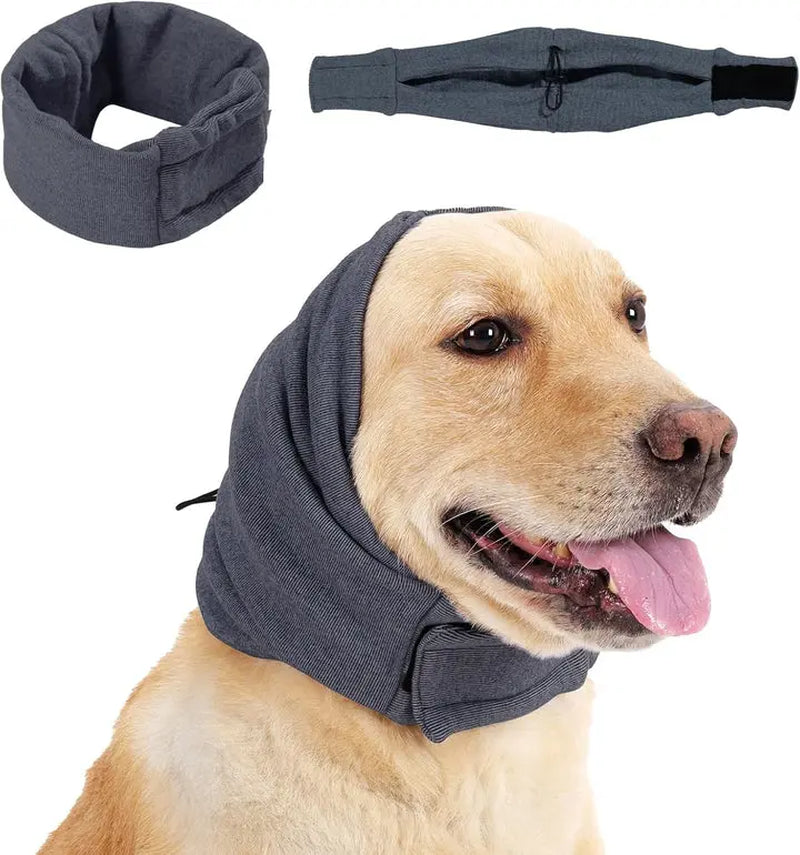 Dog Calming Ear Wrap – Soft Stretchy Wrap for Grooming Vet Visits Travel & Loud Environments Reduces Anxiety & Ear Flapping