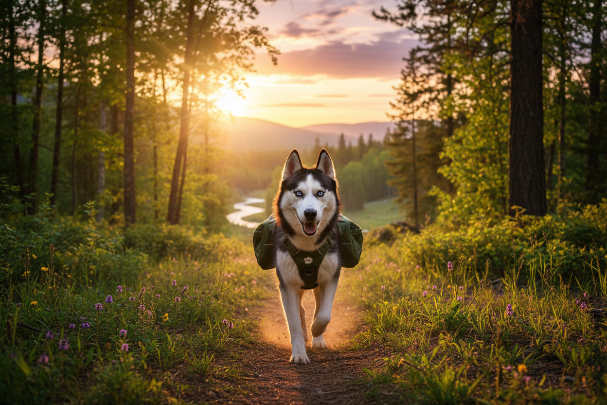 Summer Siberian Husky Adventure
